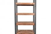 Reclaimed Wood Open Shelf Tall Bookcase