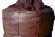 Large Leather Beanbag Pod