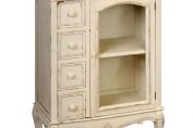 French Country Cream Glazed Cupboard with Drawers