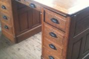Oak Desk, Oak Panelled Desk, Oak Office Desk