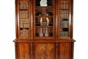 William IV Mahogany Three Door Bookcase