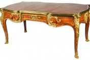 ANTIQUE LOUIS XVI STYLE BUREAU PLAT.