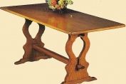 Oak Lyre End Refectory Table