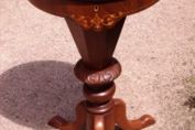 Victorian Pedestal Inlaid Sewing Table