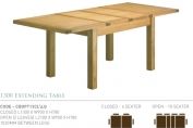 Bretagne 1300 oak extending table