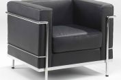 CUBE Leather Tub Chair - Black