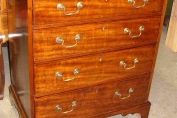 The chest of drawers after restoration of colour and polish.