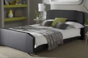 Ziggy Black Faux Leather Bed Frame