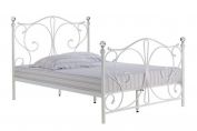 LPD FLORENCE 5FT WHITE METAL BED FRAME