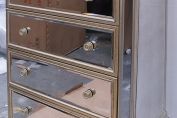 Antique style Venetian Mirrored Wide Tallboy Chest of drawers