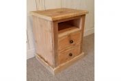 Reclaimed Wood Beside Table with Open Top