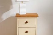 Mottisfont Painted Pine 3 Drawer Bedside Cabinet