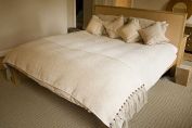 Bespoke wooden bed in oak