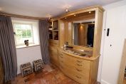 Cloakroom furniture in oak