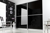 Black glass bedroom
