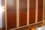 Burr Walnut & Fiddle Maple Bedroom Set