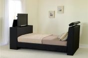Faux Leather Double Bed With 32