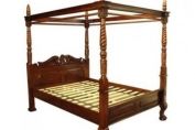 Queen Anne Four Poster Bed (Mahogany)