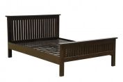 Mangat Dark Shade Solid Wood Bed Frame