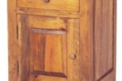 Aged French Pine Bedside 1 Dr 1 Drw