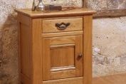 Bordeaux Oak Bedside, 1 drawer, 1 door hinged on left