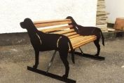 Two Seater Labrador Dog Bench