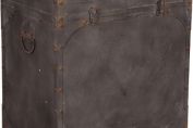 Black Metal Storage Trunk / Chest