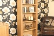 Baumhaus Aston Oak Tall Bookcase Contemporary Light Oak Furniture