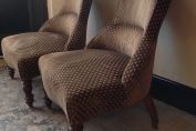 Pair of French fireside chairs