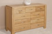 Atlantis Natural Solid Oak 9 Drawer Chest