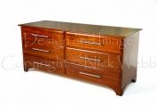 Lowboy chest of drawers in sapele