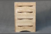 Drawers in sycamore and wallnut