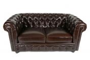 Chesterfield Leather Sofa - 2 Seater