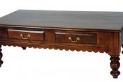 Colonial Scalloped Mahogany Coffee Table - Large