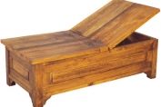 Aged French Pine Rectangle Trunk Coffee Table