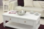 Baumhaus Hampton New England Style White Four Drawer Coffee Table Painted Furniture