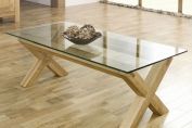 Lyon Oak Glass Coffee Table