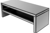 MIRRORED TITANIUM ENTERTAINMENT UNIT