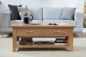CHEADLE OAK FOUR DRAWER COFFEE TABLE