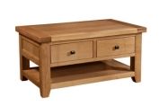 Devon Oak Coffee Table with 2 Drawers