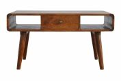 1 DRAWER CURVED COFFEE TABLE