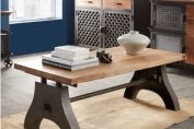 EVOKE IRON / WOODEN INDUSTRIAL COFFEE TABLE