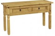 Farmhouse solid wood console table pine