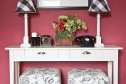 Tuvan large narrow console with drawers