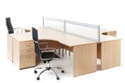 Solution Corner Desk with Desk High Pedestal