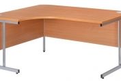 MODULAR C FRAME RADIAL DESK LEFT HAND BEECH
