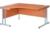 MODULAR C FRAME RADIAL DESK RIGHT HAND BEECH
