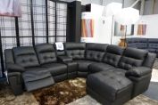 LA-Z-BOY NASHVILLE POWER RECLINING BLACK CHAISE CORNER SOFA