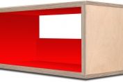 Birch Wood & Hot Red CD Unit