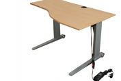 Electronic Height Adjustable Desk - Curve Wave Desktop